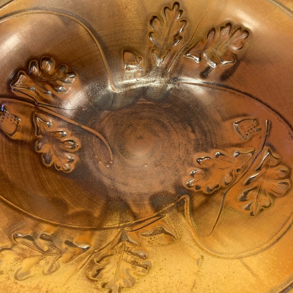 John Bauman famous retired clay pottery gorgeous Fall centerpiece 16x16. $149 - Picture 2 of 4